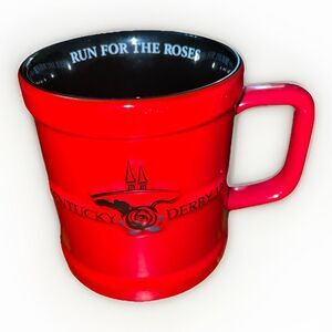 Kentucky Derby 131 Official Ceramic Coffee Cup Mug Red 2005 Run for the Roses
